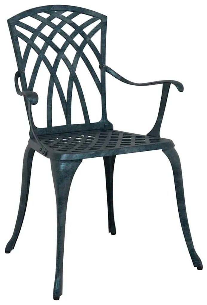 vidaXL Καρέκλα Κήπου 2 pcs Πράσινο 55 x 56.5 x 91εκ Αλουμίνιο