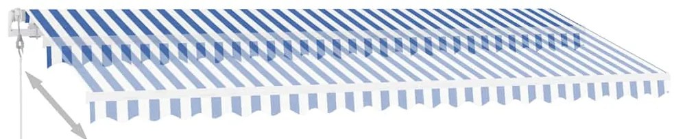 vidaXL Τέντα Αυτόματη Ανεξάρτητη Μπλε/Λευκό 500x300 εκ.