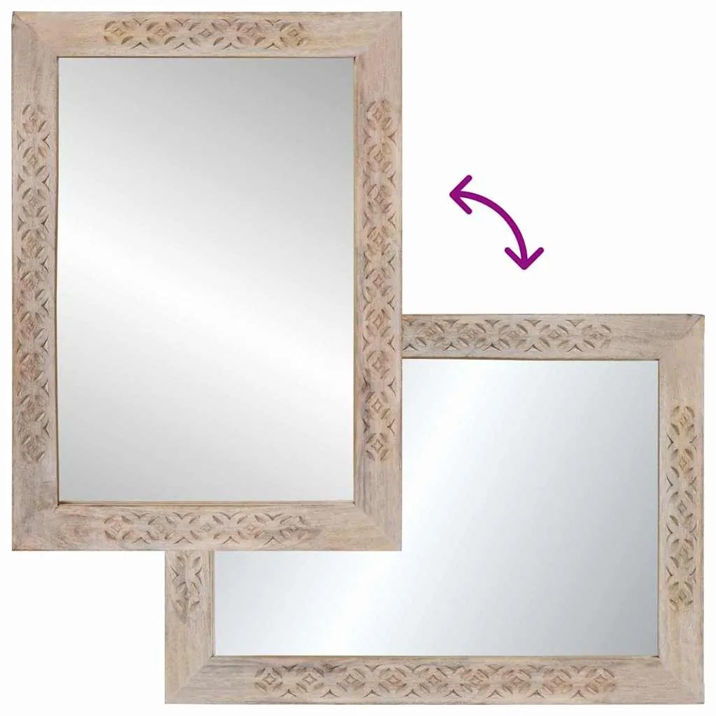 vidaXL Καθρέφτης Μπάνιου με καθρέφτη Λευκό 70 x 50 x 2,5 εκ.