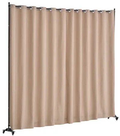 VEVOR Room Divider Portable Panel Room Divider with Wheels Privacy Screen Brown