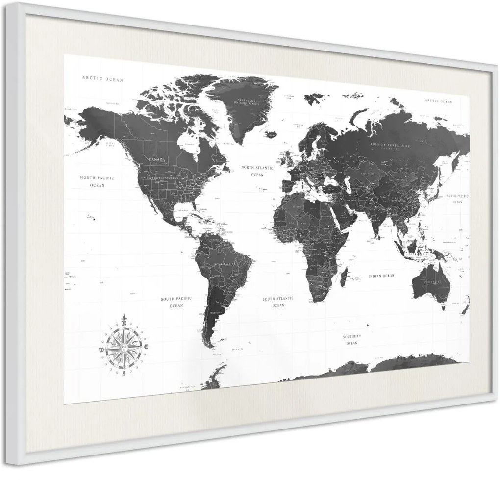 Αφίσα - The World in Black and White - 30x20 - Χρυσό - Χωρίς πασπαρτού