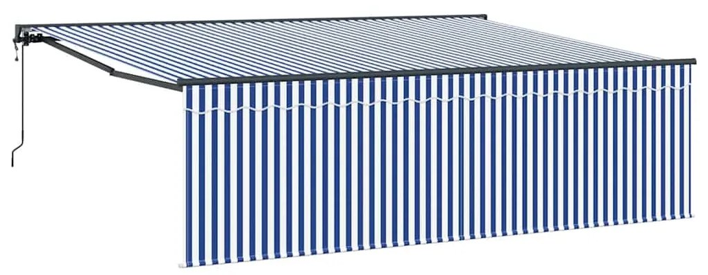 vidaXL Σκηνίτσα Αναδιπλούμενη Μπλε και άσπρο 400 x 300 εκ