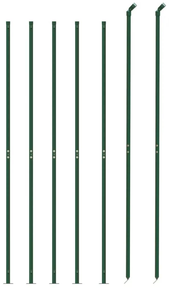 Συρματόπλεγμα Περίφραξης Πράσινο 2,2x10 μ. με Βάσεις Φλάντζα - Πράσινο