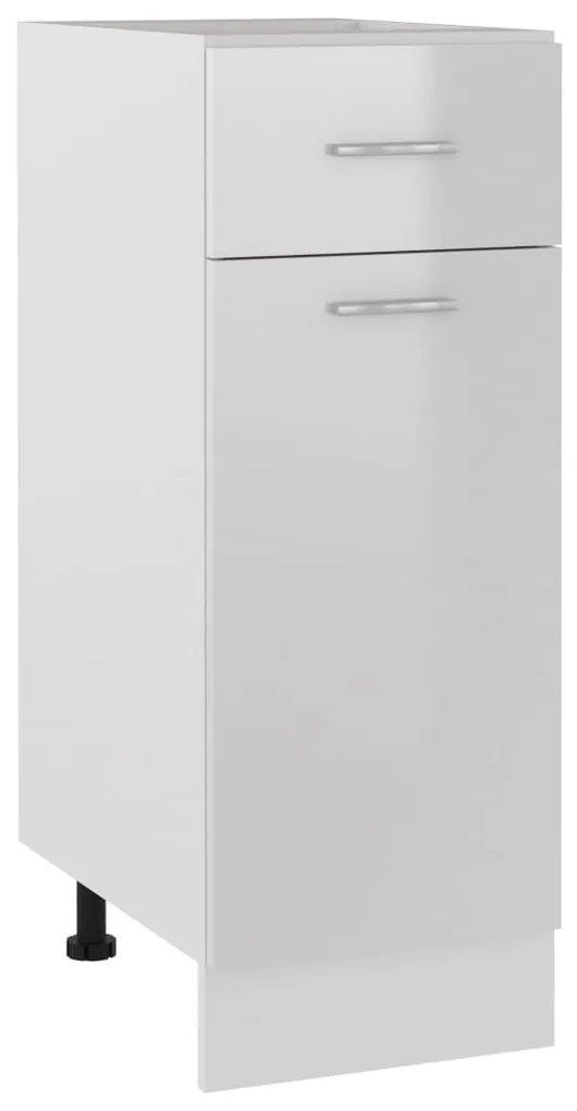 vidaXL Ντουλάπι με Συρτάρι Lyon Γυαλιστερό Λευκό 30x46x81,5εκ.