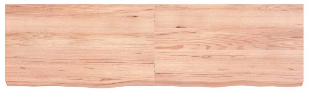 vidaXL Ράφι Τοίχου Ανοιχτό Καφέ 140x40x(2-6)εκ. Επεξ. Μασίφ Ξύλο Δρυός