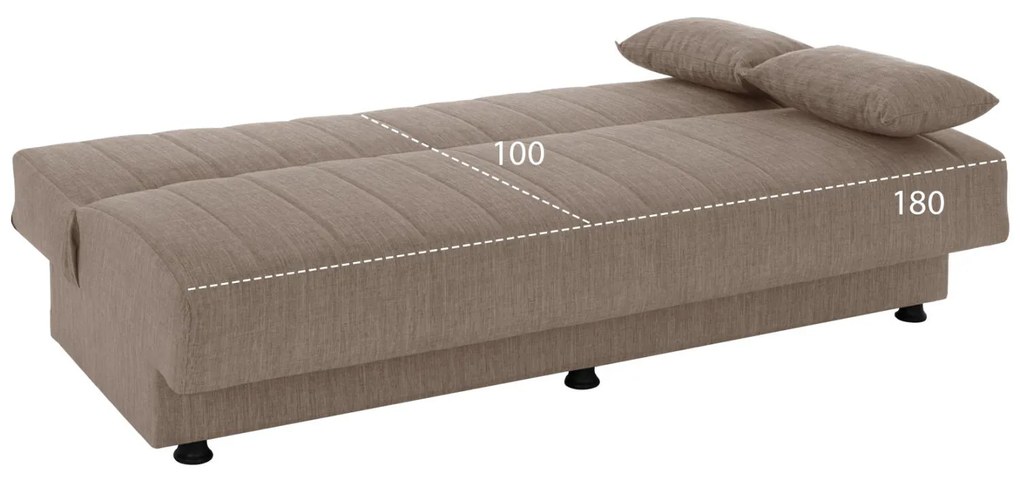 Καναπές - Κρεβάτι Andri 3θέσιος Μπέζ 180x72x77Υ εκ. 180x72x77 εκ.