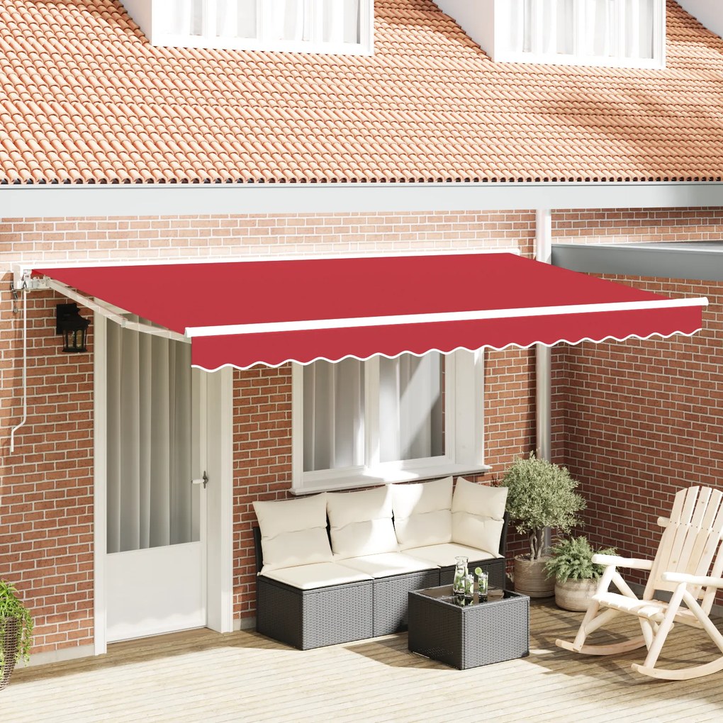 vidaXL Σκηνίτσα Αναδιπλούμενη Κόκκινο 400x200 cm ύφασμα