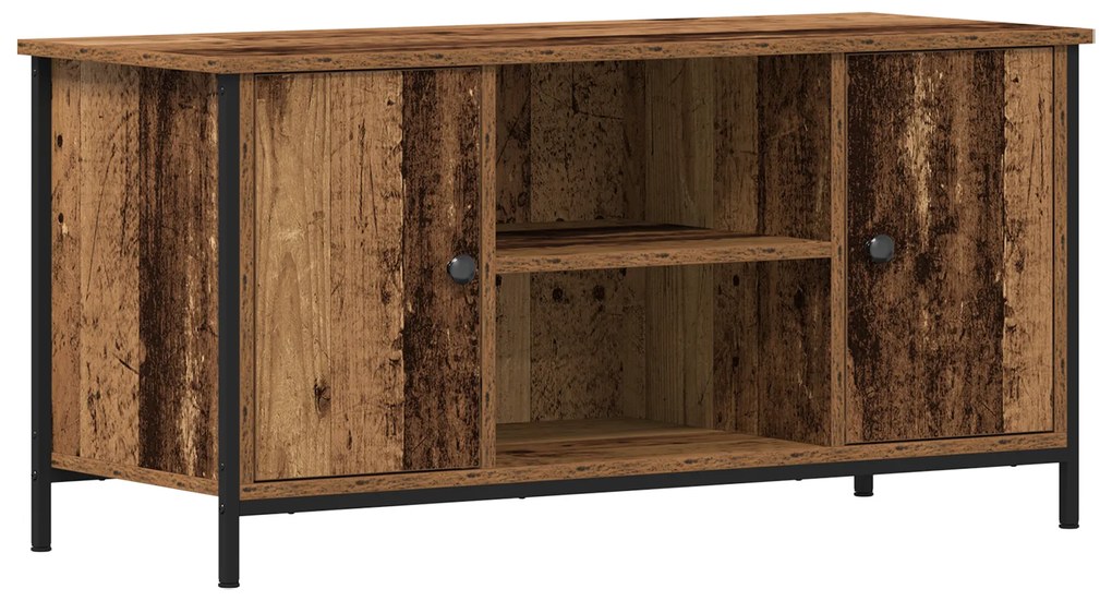 vidaXL Ντουλάπι τηλεόρασης από παλιό ξύλο 100x40x50 εκ Επεξεργασμένο ξύλο και Ατσάλι