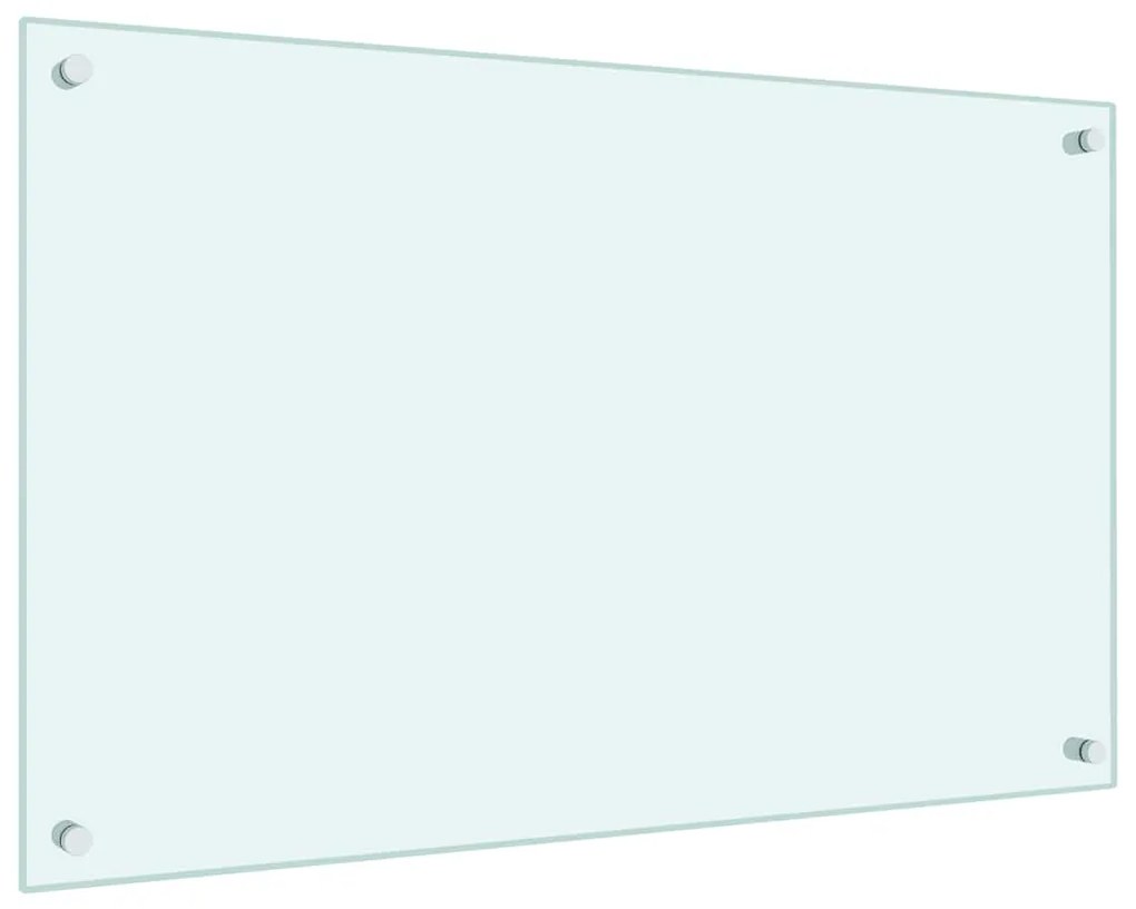 vidaXL Πλάτη Κουζίνας Λευκή 80 x 50 εκ. από Ψημένο Γυαλί