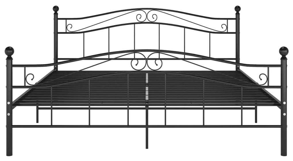 vidaXL Πλαίσιο Κρεβατιού Μαύρο 140 x 200 εκ. Μεταλλικό