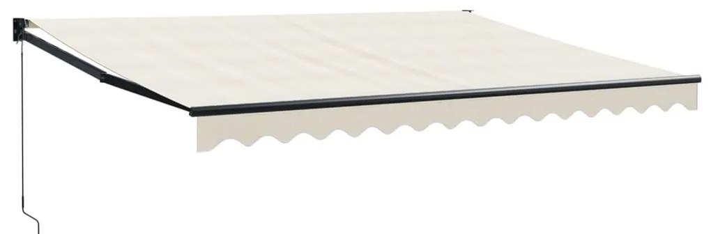 vidaXL Τέντα Πτυσσόμενη Κρεμ 4 x 3 μ. Ύφασμα και Αλουμίνιο