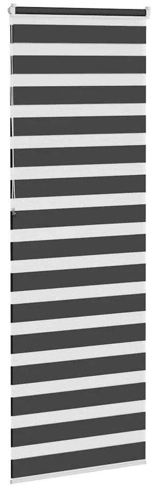 vidaXL Ζέβρα τυφλή Μαύρο Πλάτος υφάσματος 75,9 εκ. Πολυεστέρας