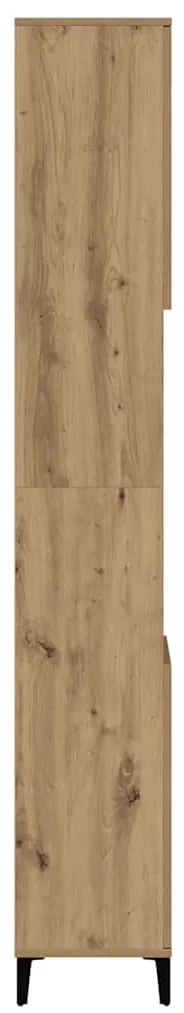 vidaXL Ντουλάπι μπάνιου Δρυς τεχνίτης 30x30x190 cm Κατασκευασμένο ξύλο