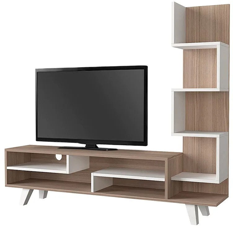 Έπιπλο τηλεόρασης Granada Megapap χρώμα λευκό - cordoba 149,5x29,5x120εκ.