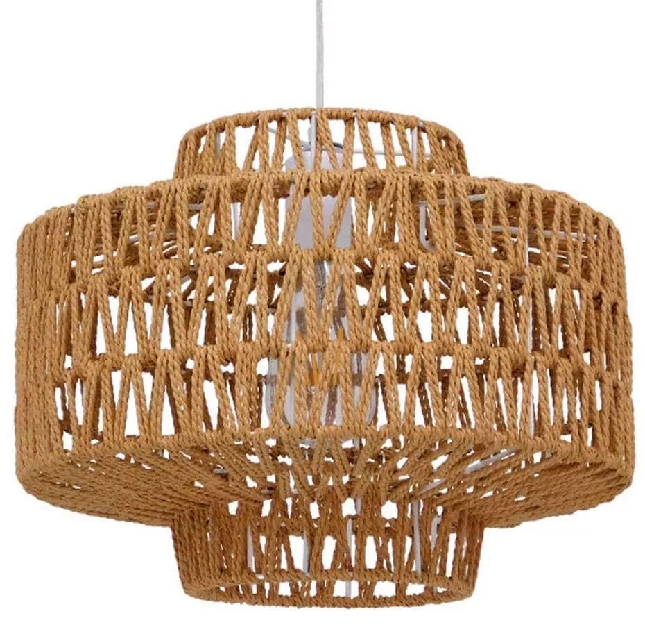 Φωτιστικό Οροφής Jenson 00909 1xΕ27 Με Πλέγμα Φ33x35cm Light Brown GloboStar