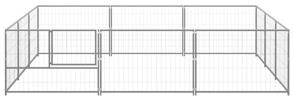 vidaXL Σπιτάκι Σκύλου Ασημί 9 μ² Ατσάλινο