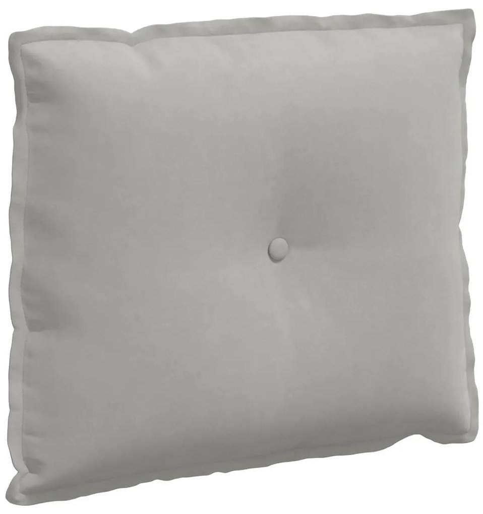 vidaXL Μαξιλάρι Πλάτης Ανοιχτό γκρι 60 x 50 cm Ύφασμα Μικροΐνας