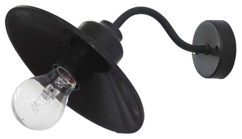 Φωτιστικό Τοίχου - Απλίκα AS-160/ΑΡ Black 31-0581 Heronia Metal, Plastic