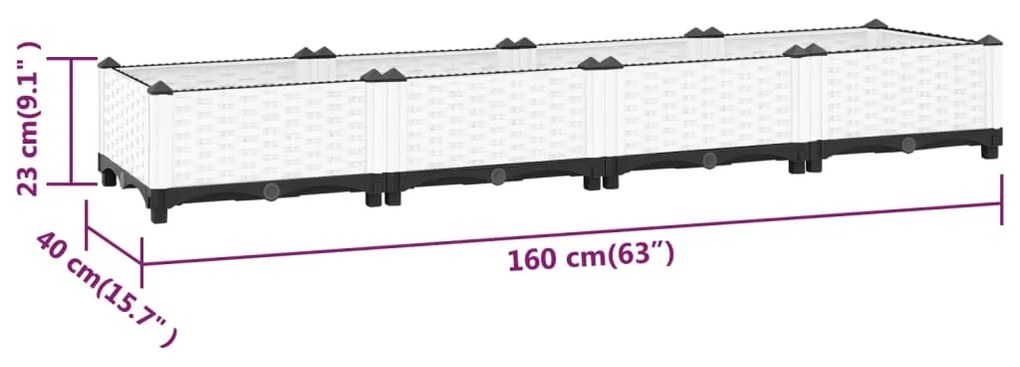 ΖΑΡΝΤΙΝΙΕΡΑ 160 X 40 X 23 ΕΚ. ΑΠΟ ΠΟΛΥΠΡΟΠΥΛΕΝΙΟ 153307