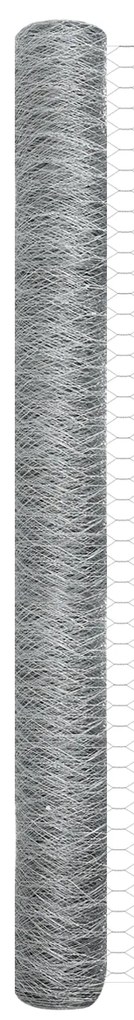 vidaXL Hexagon Fence 1.6x100 μ Γαλβανισμένος Χάλυβας