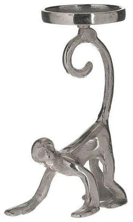 Κηροπήγιο Πίθηκος 3-70-653-0028 15x12x22cm Silver Inart Metal