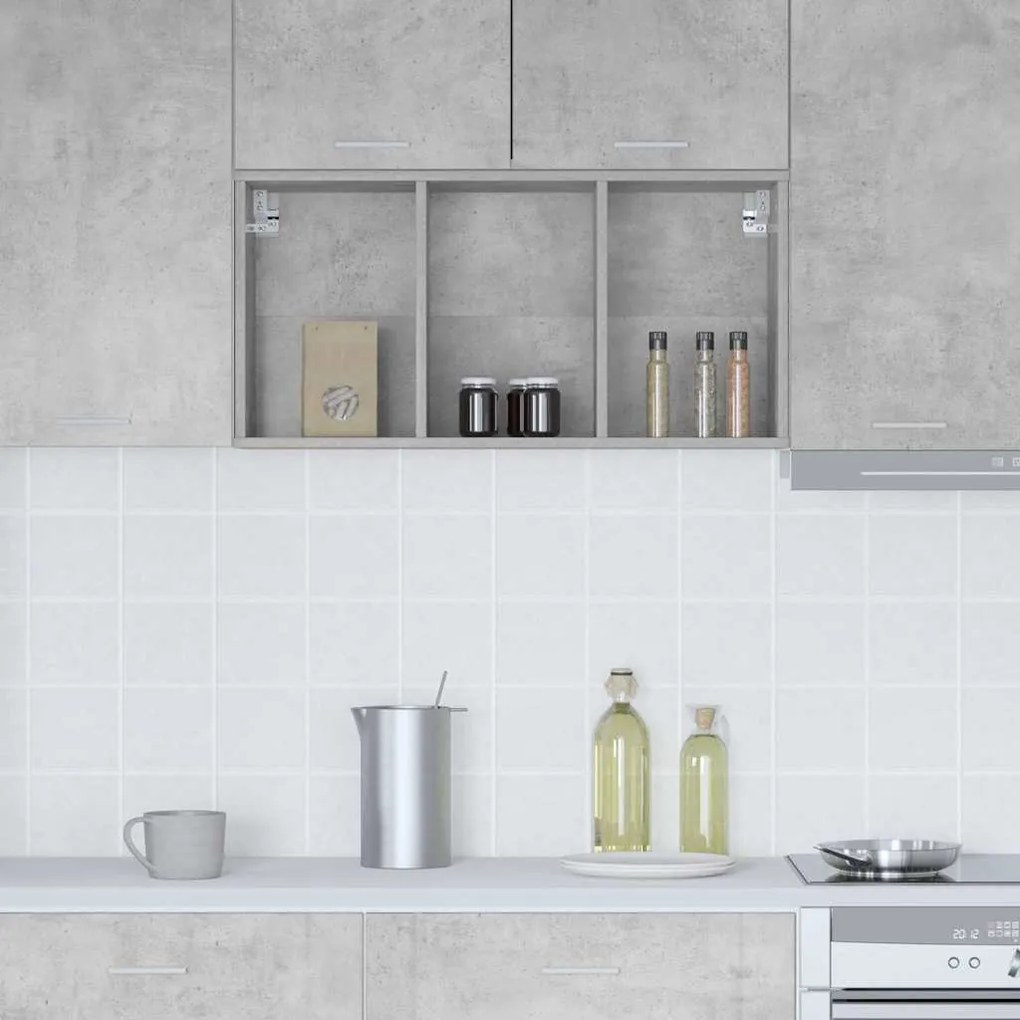 vidaXL Κρεμαστό ντουλάπι Riga Σκυρόδεμα Γκρι 40 x 29,5 x 80 εκ.