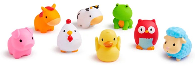 Παιχνίδια Μπάνιου (Σετ 8τμχ) Munchkin Farm Bath Squirts