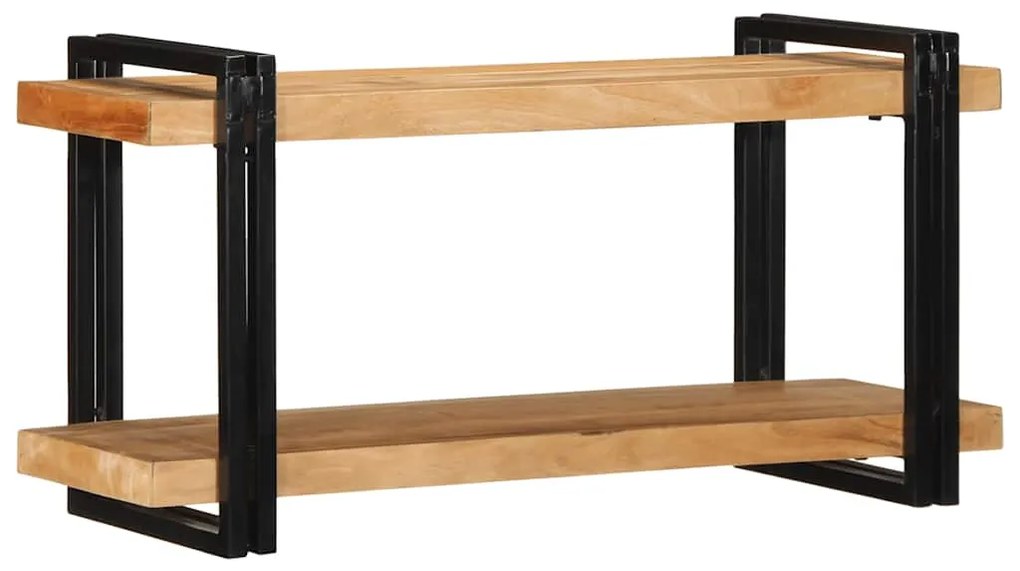 Ράφι τοίχου 90x33x45 cm μασίφ ξύλο ακακίας - Καφέ