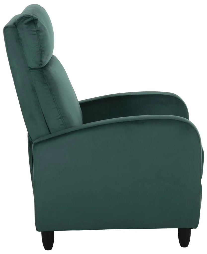 Πολυθρόνα HIBER RELAX C9782.03 Βελούδο Κυπαρισσί 67,5x90x104Υ εκ. 67.5x90x104 εκ.
