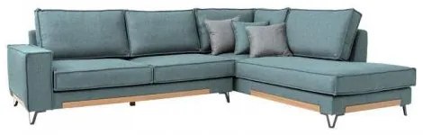 ΚΑΝΑΠΕΣ Fylliana Loftio ΔΕΞΙΑ ΓΩΝΙΑ ΜΙΝΤ ΧΡΩΜΑ 280x220x95εκ 831-225-010