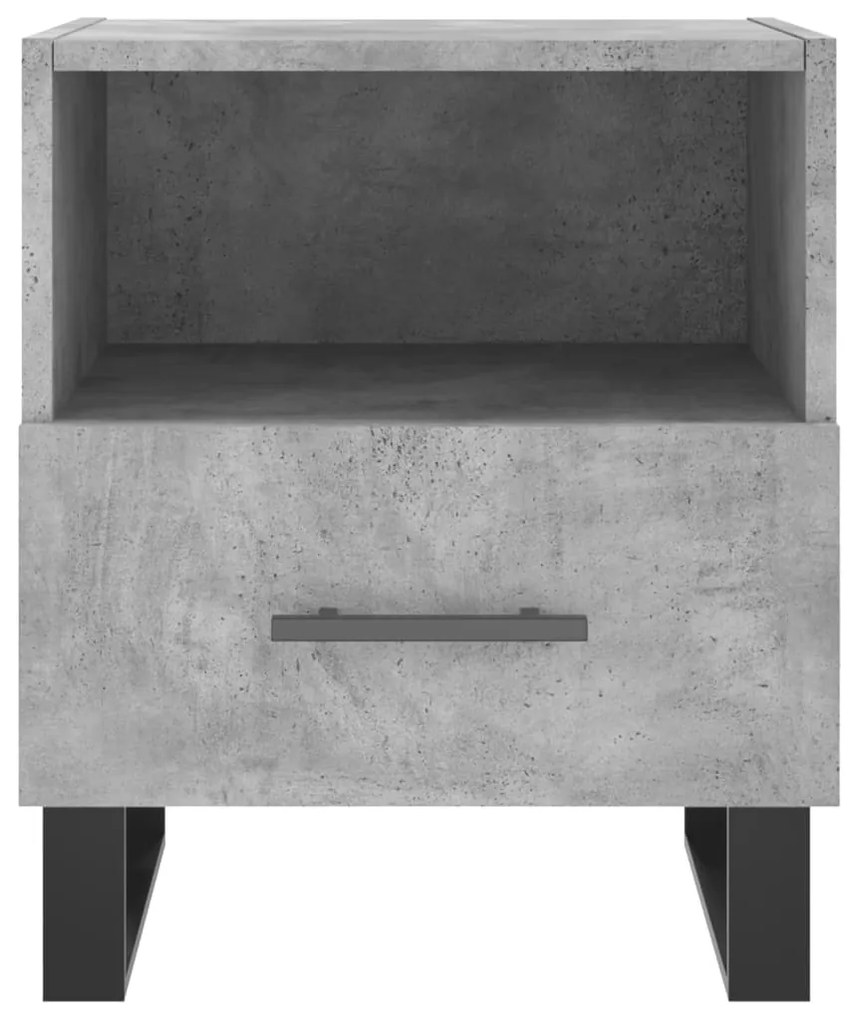 vidaXL Κομοδίνο Γκρι Σκυροδ. 40 x 35 x 47,5 εκ. από Επεξεργασμένο Ξύλο