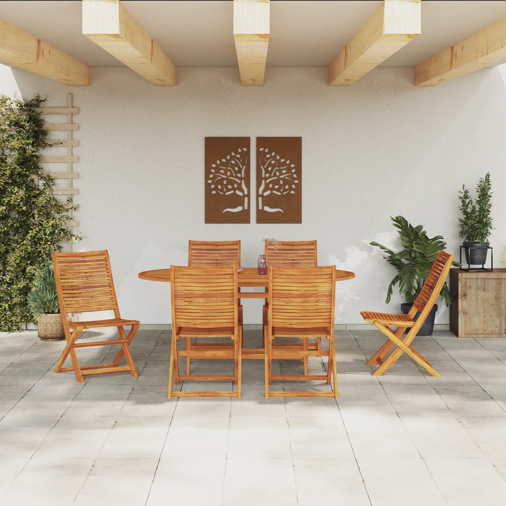 vidaXL Σετ Εξωτερικής Διατροφής 7 pcs Ξύλινος Large Στερεό Ξύλο