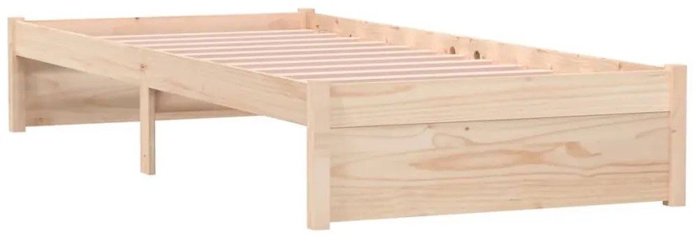 vidaXL Πλαίσιο Κρεβατιού 75 x 190 εκ. από Μασίφ Ξύλο Small Single