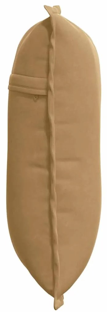 vidaXL Μαξιλάρι Πλάτης Καφέ 50 x 45 εκ. Υφασμάτινο Κορντουρά