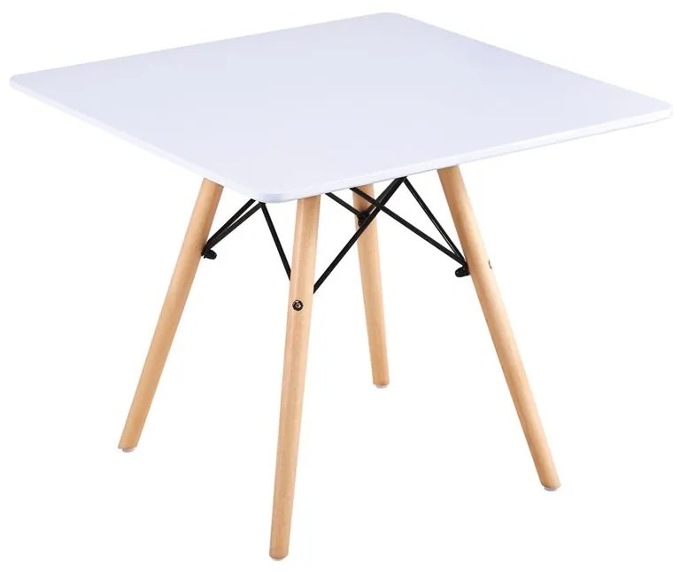ART Wood Kid Τραπέζι Άσπρο MDF 60x60x49cm Ε708Κ,1