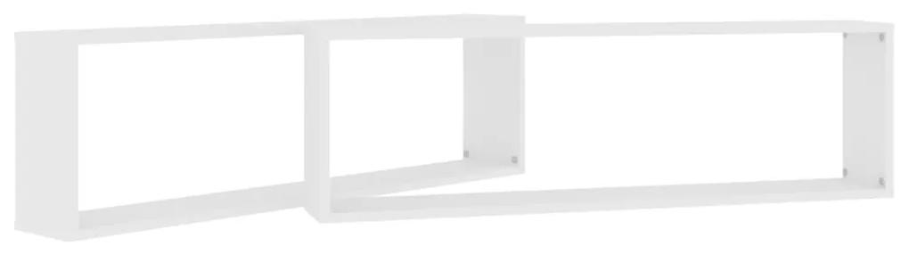 vidaXL Ράφια Κύβοι Τοίχου 2 τεμ. Λευκά 100 x 15 x 30 εκ. Μοριοσανίδα