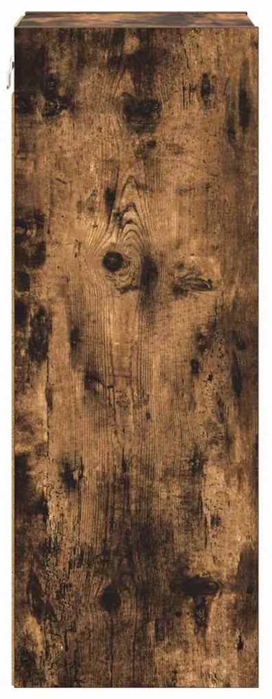 vidaXL Κρεμαστό ντουλάπι Καπνιστό Δρύς 30 x 29,5 x 80 εκ.