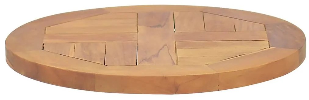 vidaXL Επιφάνεια Τραπεζιού Στρογγυλή 2,5 εκ. 40 εκ. Μασίφ Ξύλο Teak