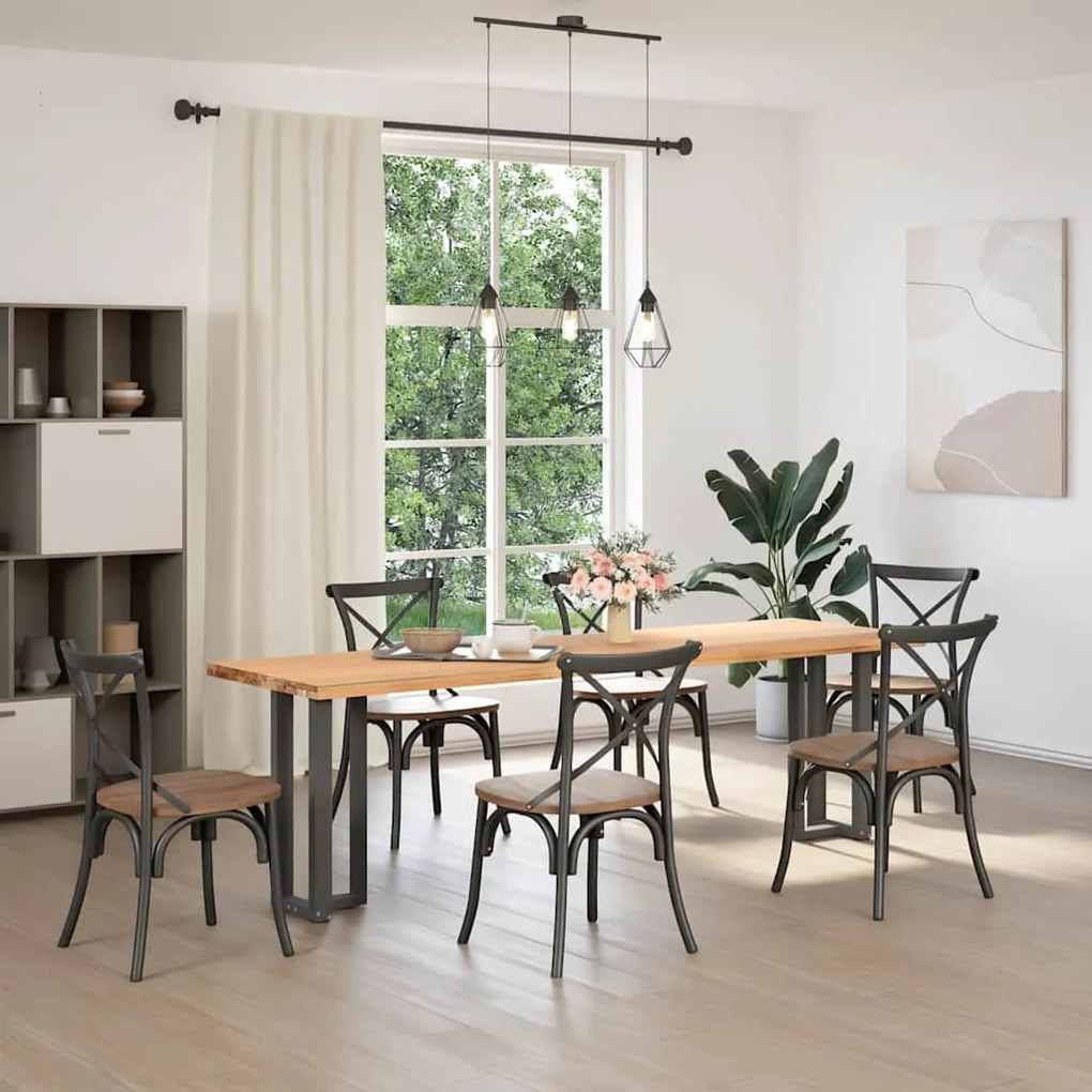 vidaXL Πόδια Κονσόλας σε Σχήμα Τ, 2 τεμ. Ανθρακί 25x28x(72-73) εκ. Ατσάλι