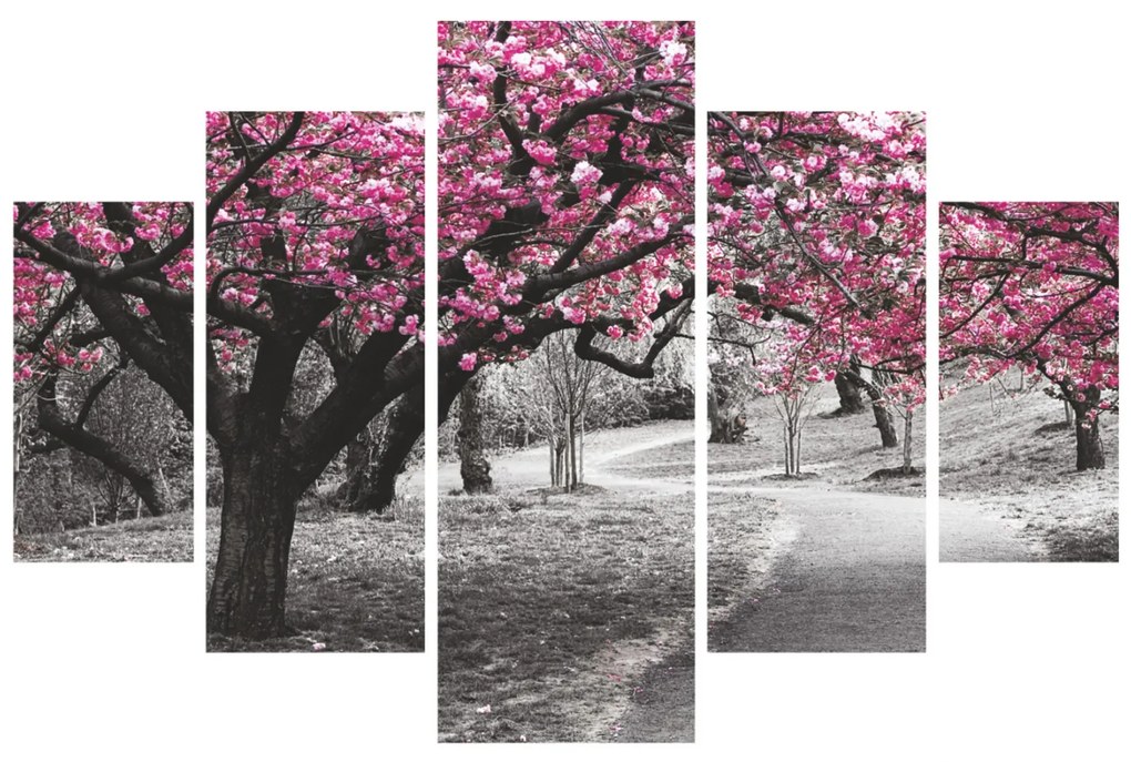 ΠΙΝΑΚΑΣ ΠΕΝΤΑΠΤΥΧΟ MDF BLOOMING TREE 82Χ56x3  HM7207.04