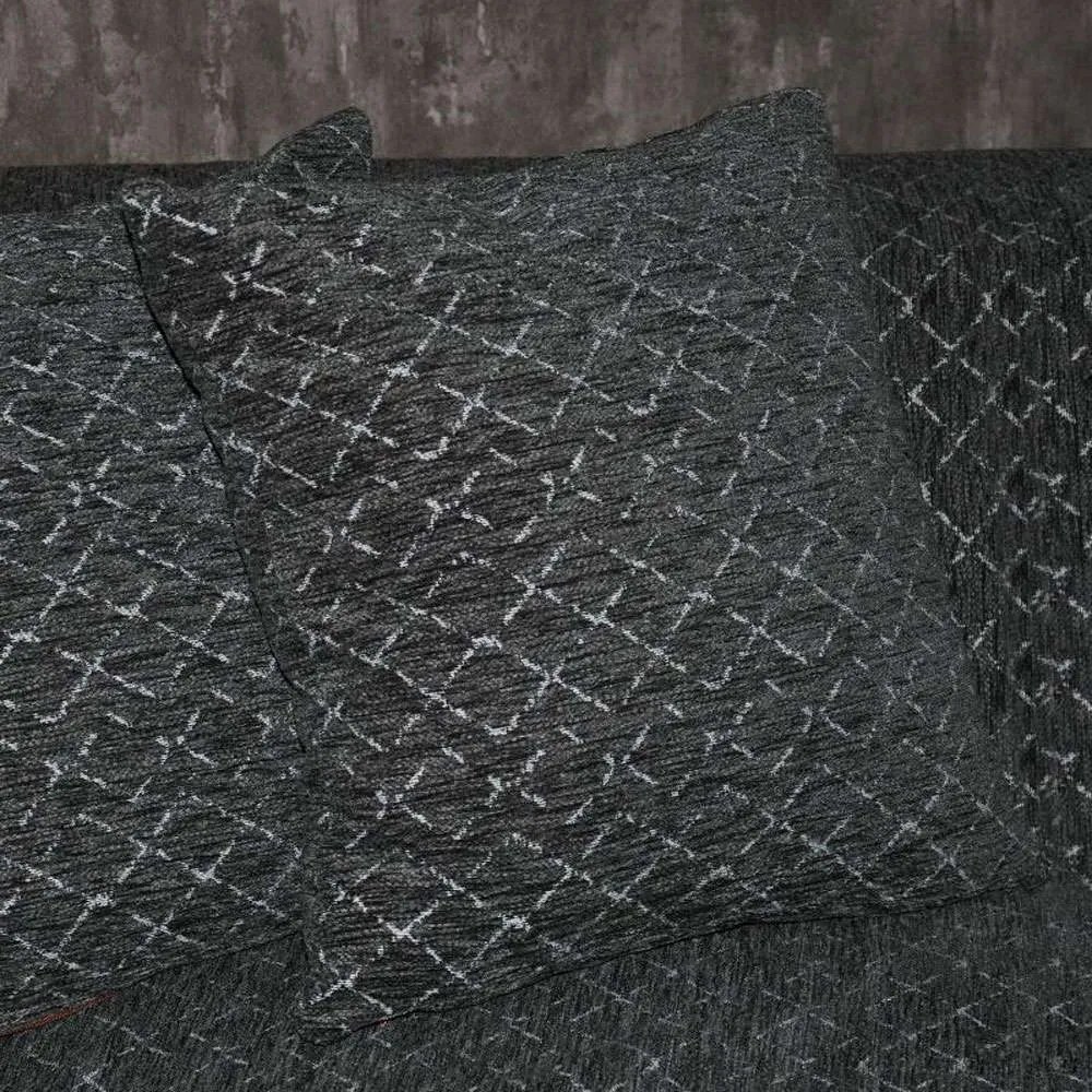 Μαξιλάρι Διακοσμητικό (Με Γέμιση) Cross 874-222-124 42x42cm Dark Grey 42X42 Cotton-Polyester
