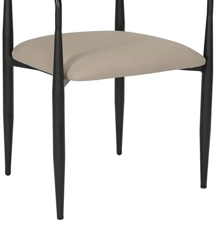 Πολυθρόνα Kalone pakoworld pu σε γκρι-μπεζ απόχρωση 56x55x78εκ