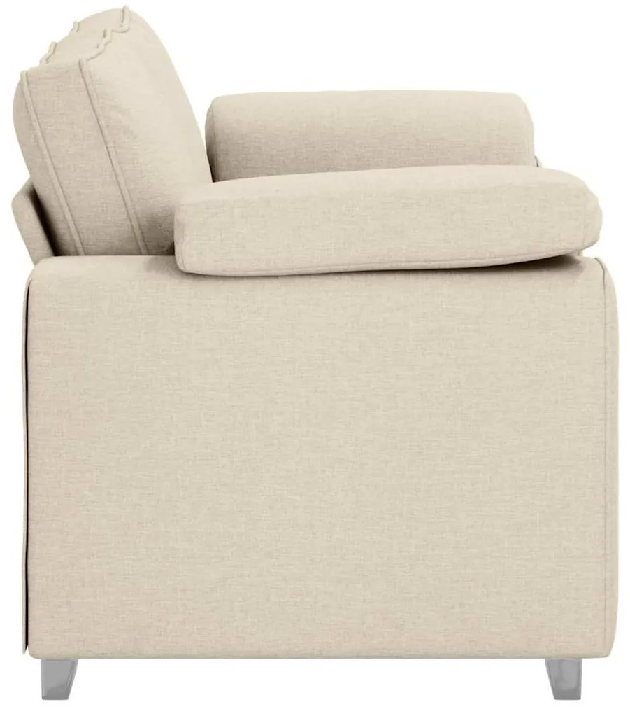 vidaXL Καναπές Μπεζ 160 x 77 x 82 εκ Ύφασμα μείγματος λινών