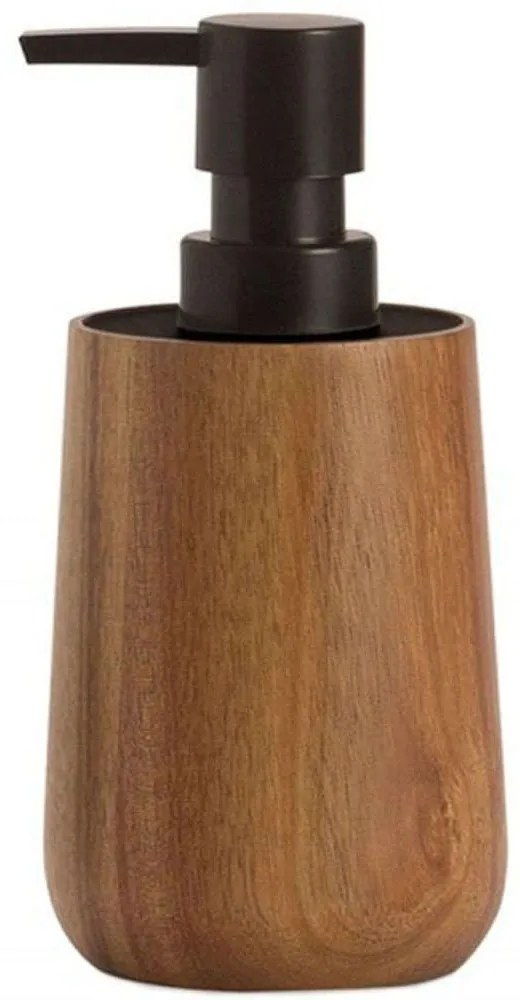 Δοχείο Κρεμοσάπουνου Acacia AH-BA24204 Φ8x16cm Natural-Black Andrea House Steel,Wood