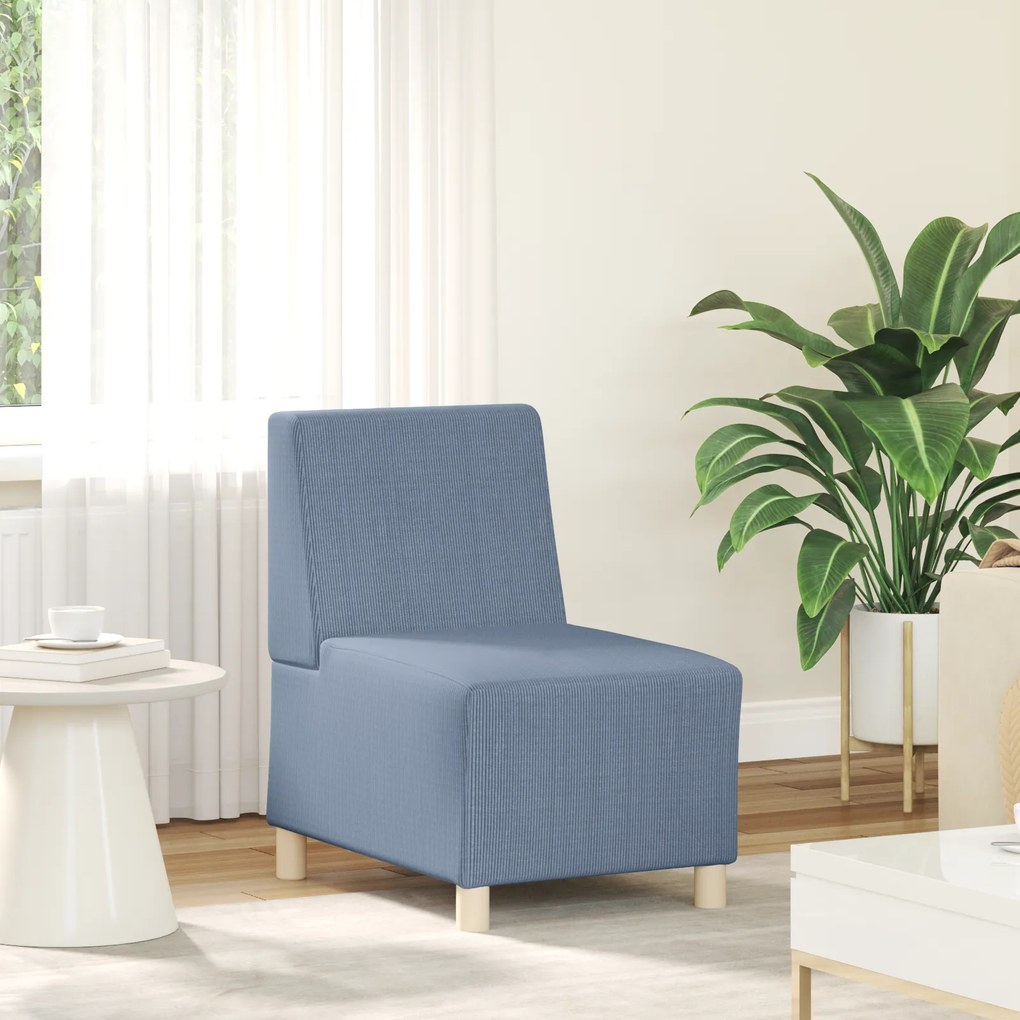 vidaXL Καθίσμα Σαλονιού 2 pcs Μπλε 55 x 74 x 82 εκ. Βελούδο