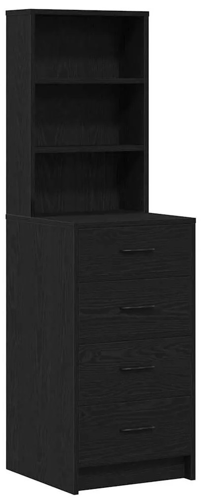 vidaXL Τραπέζι περιποίησης με συρτάρι 2 pcs Μαύρο 78.5 x 41 x 135 εκ