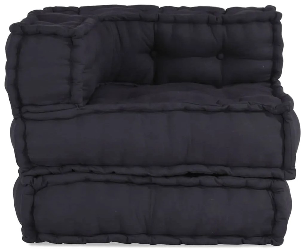 Modular Pouffe Anthracite 70x70x54 ύφασμα - Ανθρακί