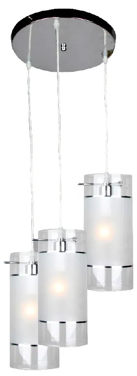 Φωτιστικό Οροφής Τρίφωτο Aca Mane FW50673 Chrome/Sandblast