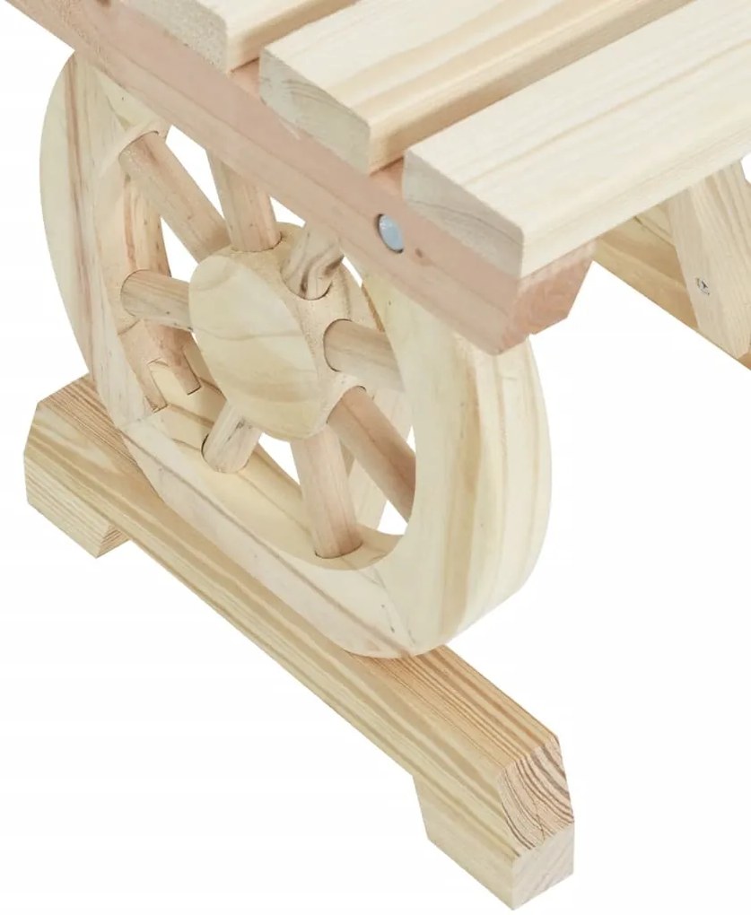 vidaXL Υποπόδιο Κήπου 40 x 36,5 x 38,5 εκ. από Μασίφ Ξύλο Ελάτης