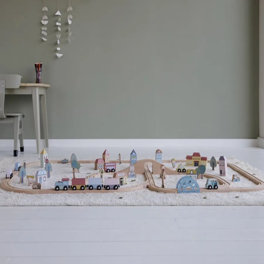 Ξύλινο Παιχνίδι Little Dutch Little Railway Σιδηρόδρομος LD4487